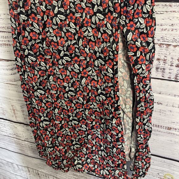 Zara Floral Maxi Dress Slit To Knee Size Small - Picture 4 of 8